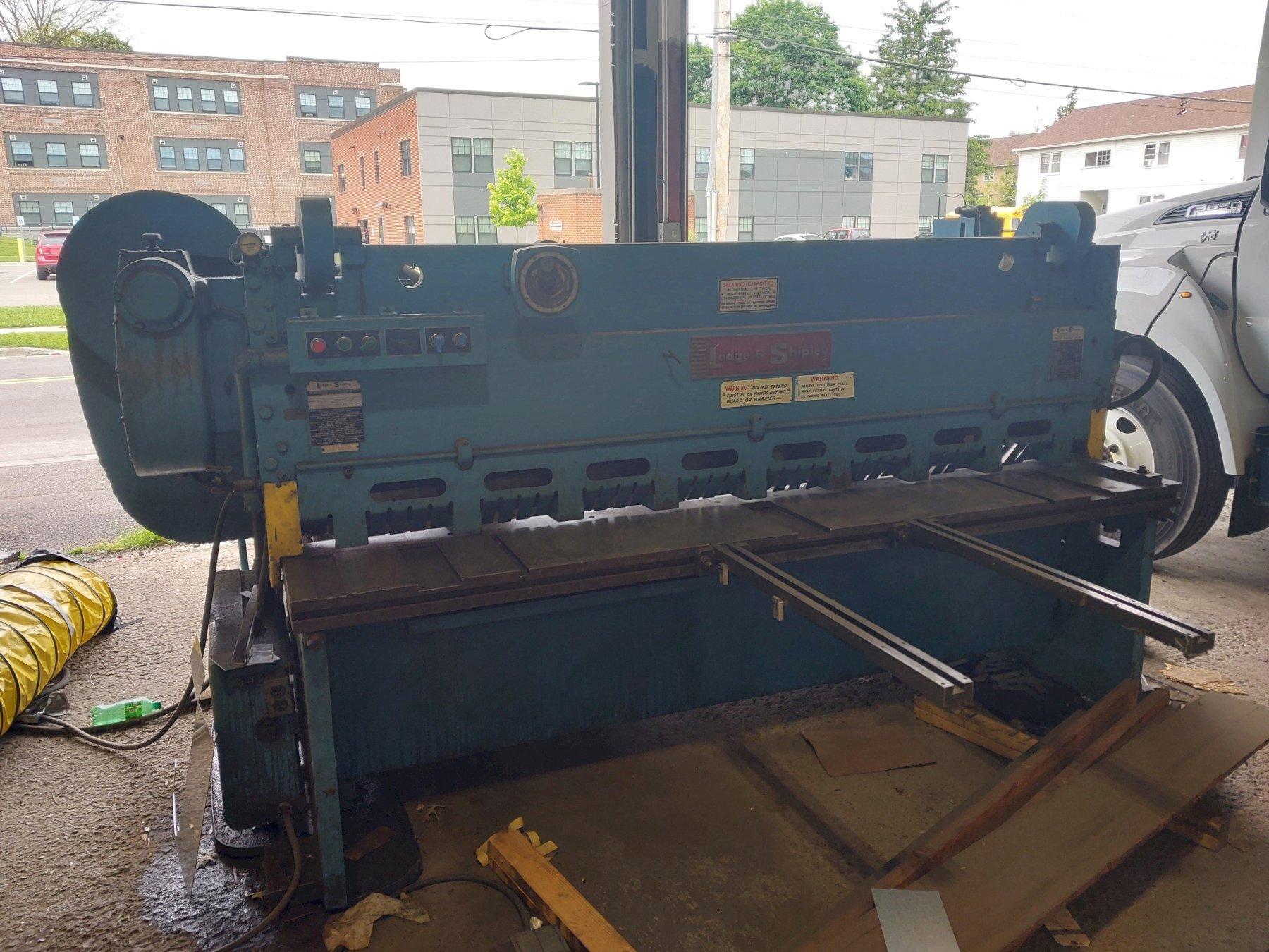 8' X 1/4" LODGE & SHIPLEY MODEL #0408 MECHANICAL POWER SQUARING SHEAR : YOBRO 26394