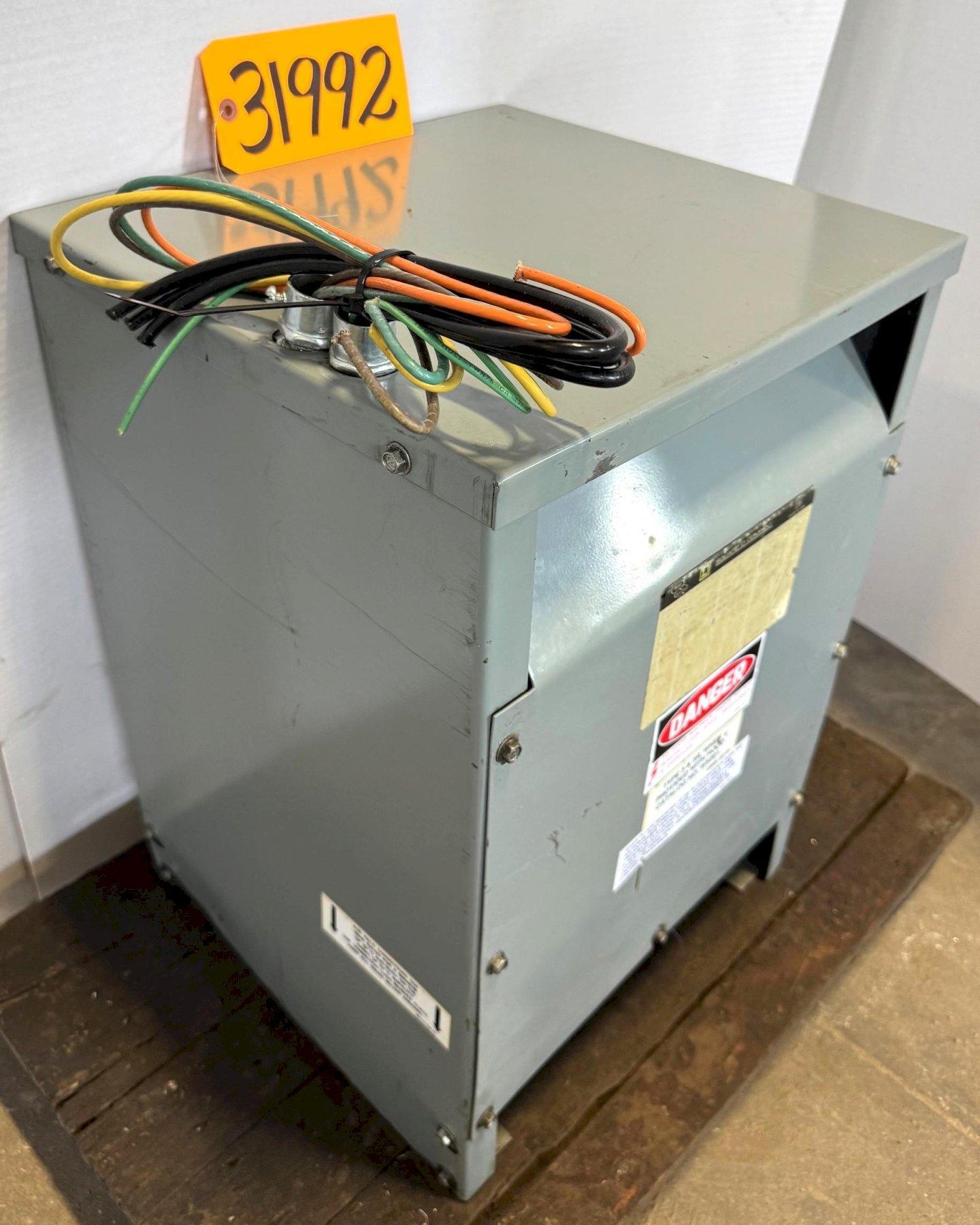 15 KVA Square D Transformer Cat. No. EE15T151HCT, HV 480, LV 240, 3 Phase