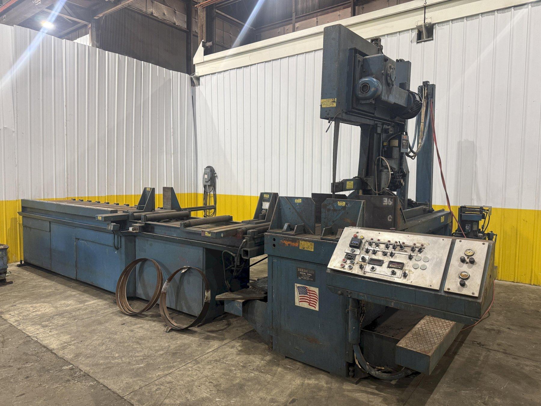 25" x 36" HEM MODEL #V200A TILT FRAME VERTICAL BAND SAW W/ AUTOMATIC FEED TABLE : YOBRO #25400