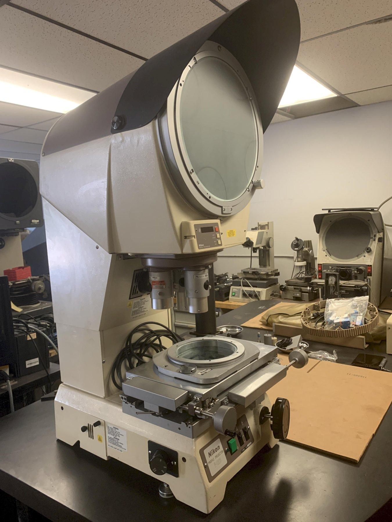12" NIKON Model V-12BD Bench Top Vertical Beam Optical Comparator, S/N 1100698.