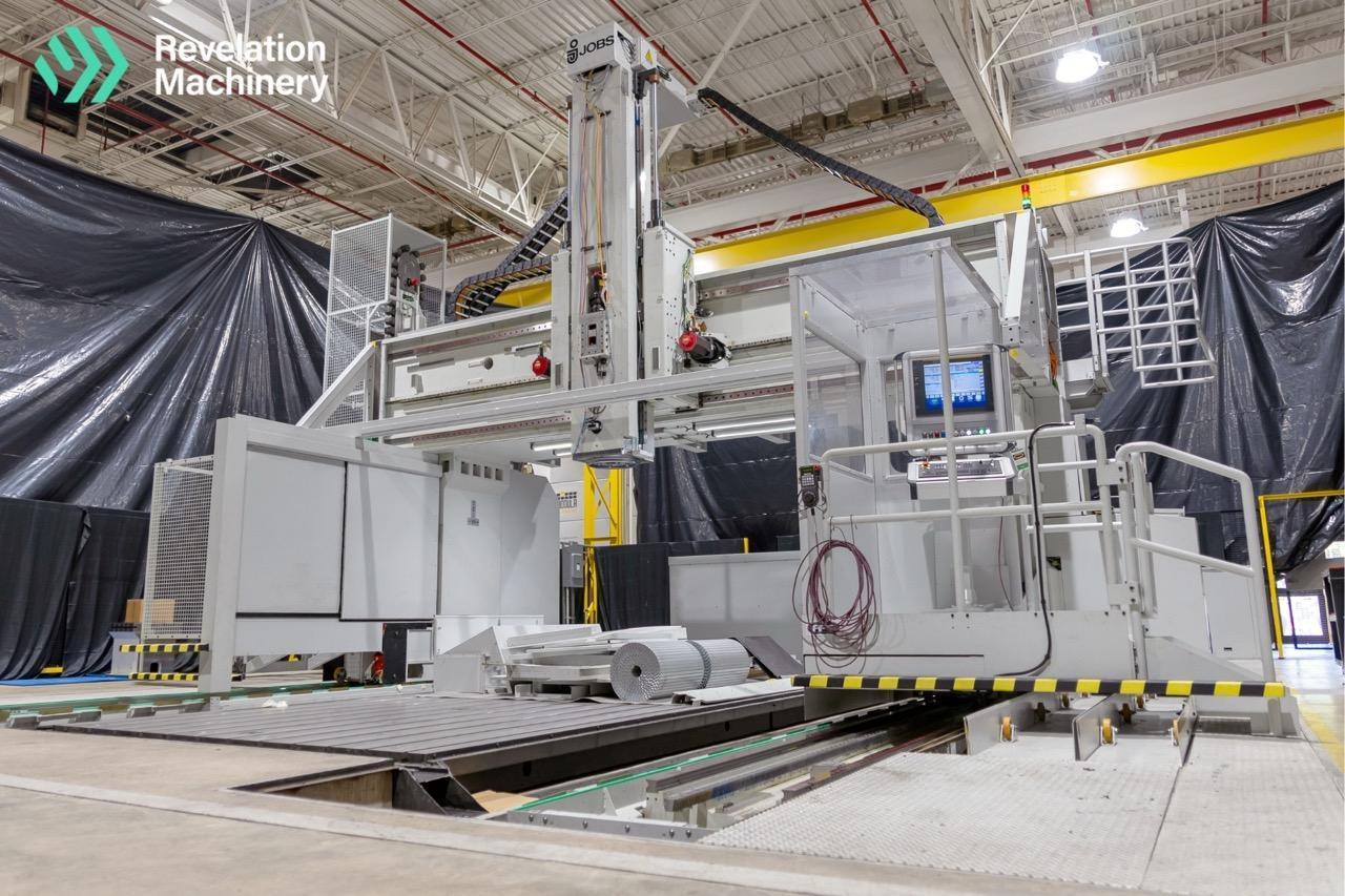 JOBS Ever5 5-Axis Gantry Mill, 2021 – 26′ x 13′ x 5′ Travel, 5x Spindle Heads, Warranty, Installed