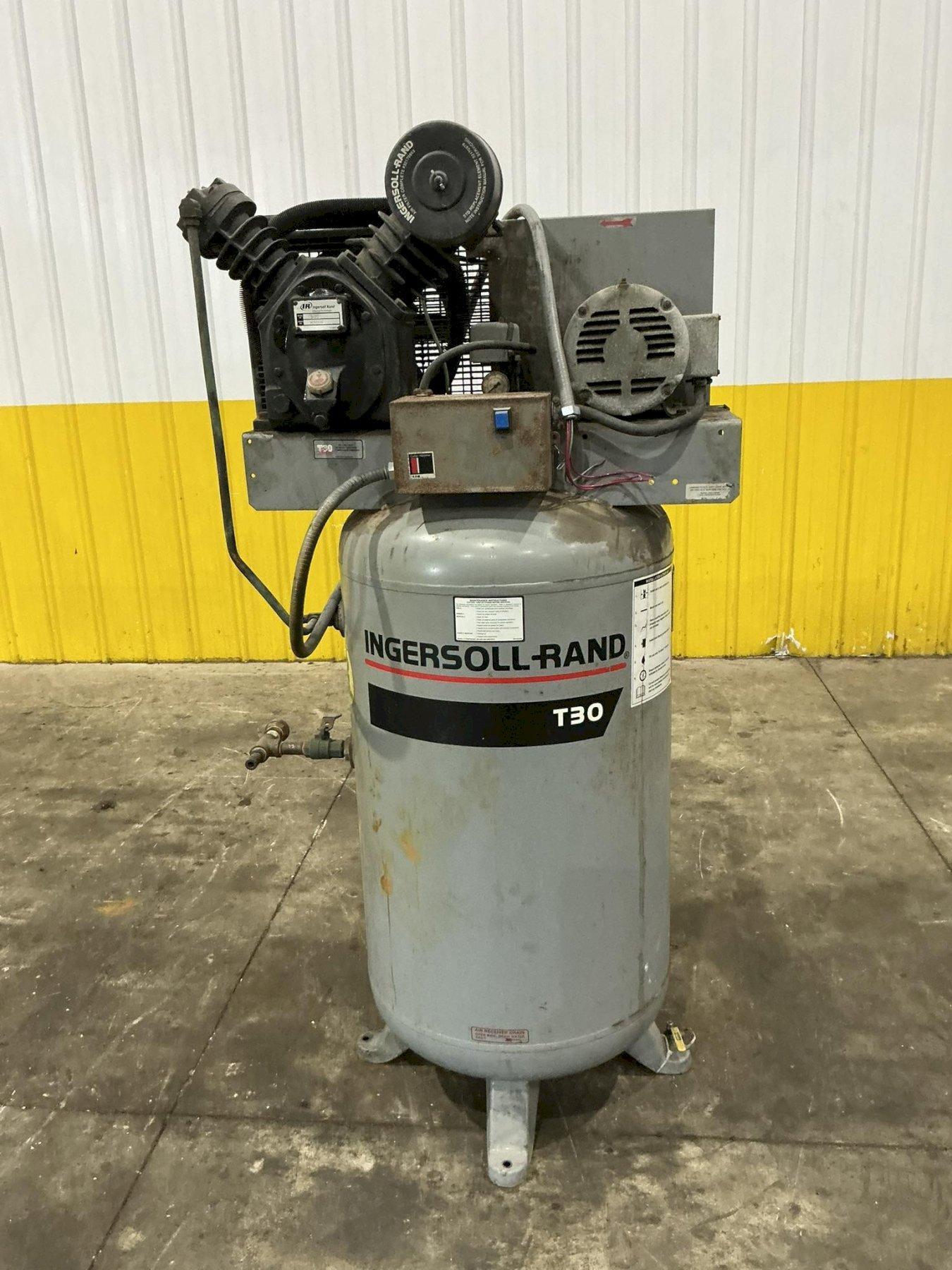 5 HP INGERSOLL RAND MODEL T30 VERTICAL TANK AIR COMPRESSOR: YOBRO #26343
