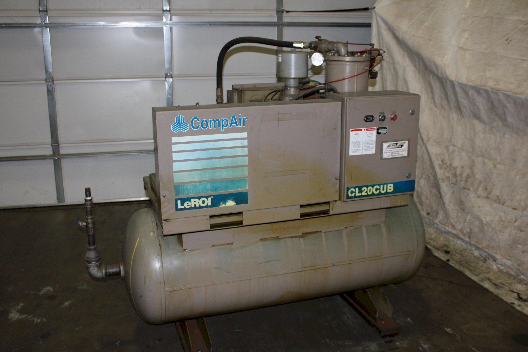 20 HP LEROI ROTARY SCREW AIR COMPRESSOR