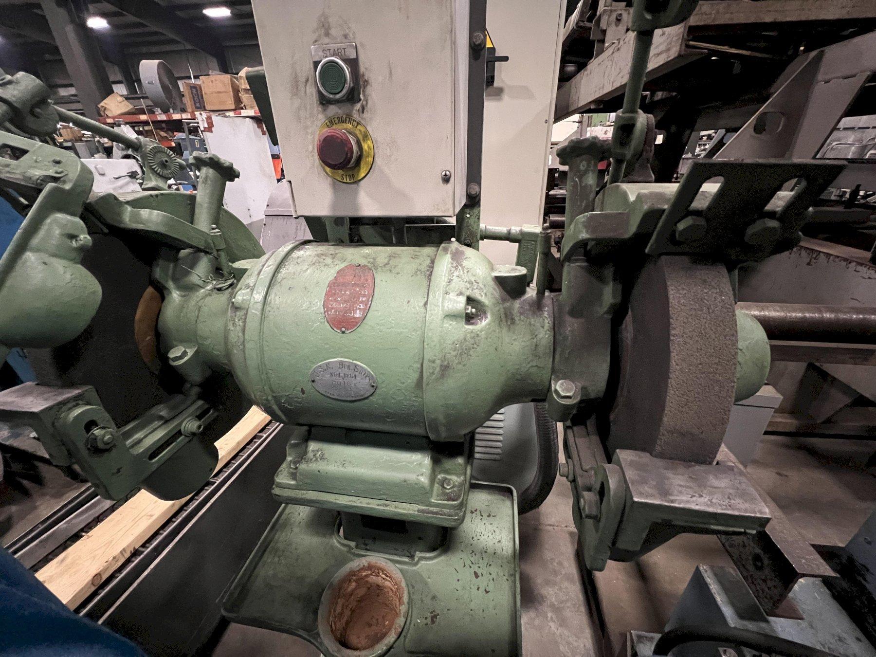 16" X 3" CINCINNATI DUAL HEAD PEDESTAL GRINDER, MODEL 104, 3 HP