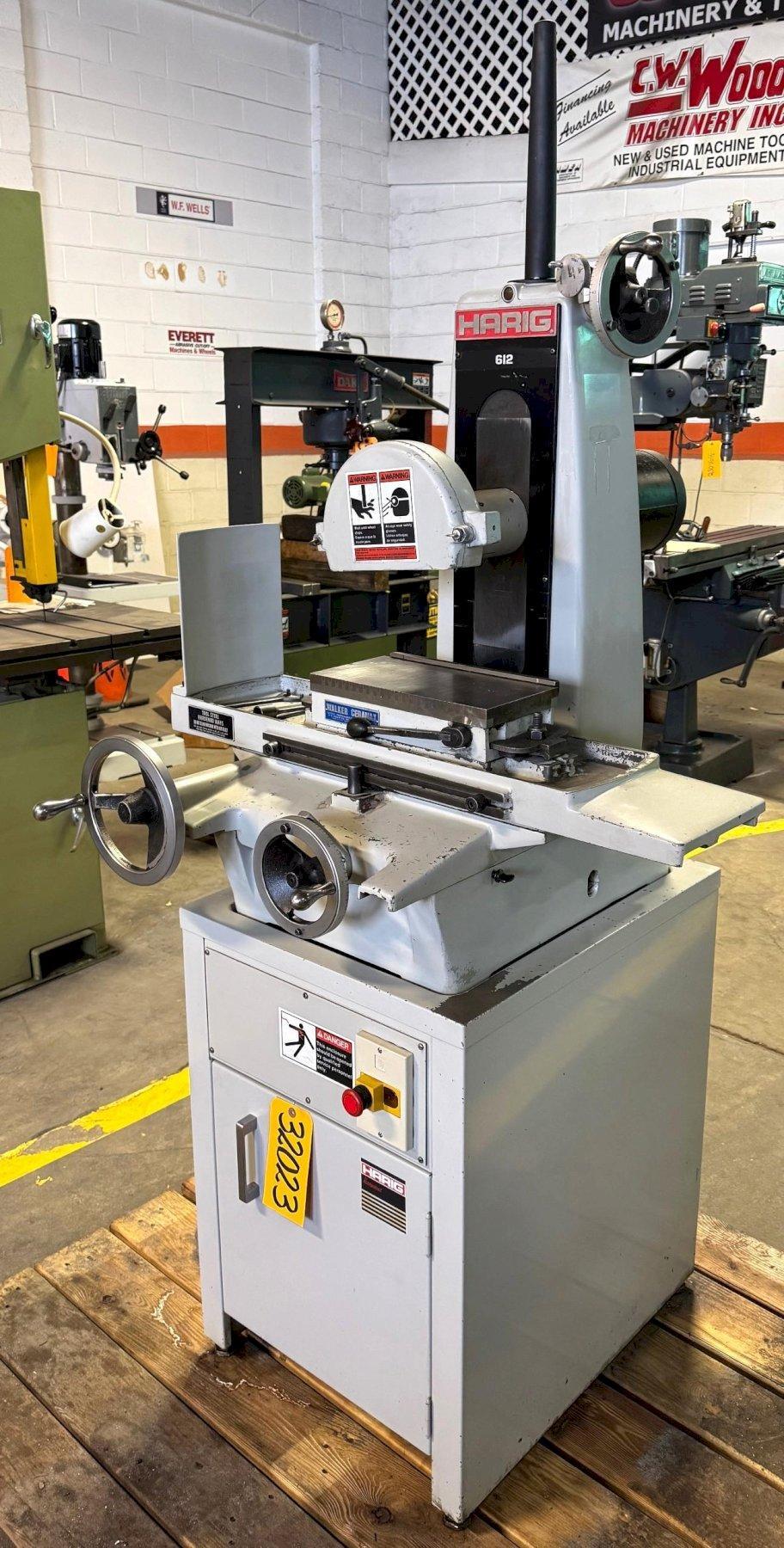 6" x 12" Harig Surface Grinder No. 612, Hand, Chuck, 1.5 HP, Nice