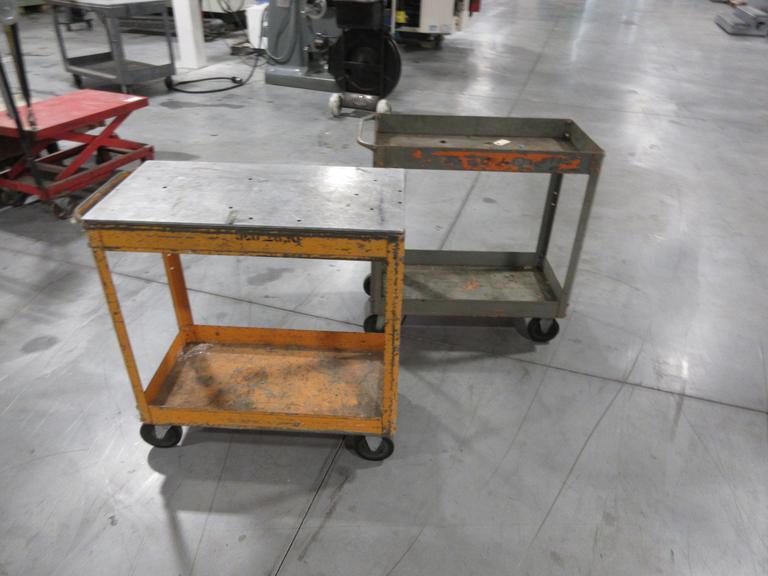 Steel Rolling Shop Carts with 2 Shelves (2 Carts)- Auction Item