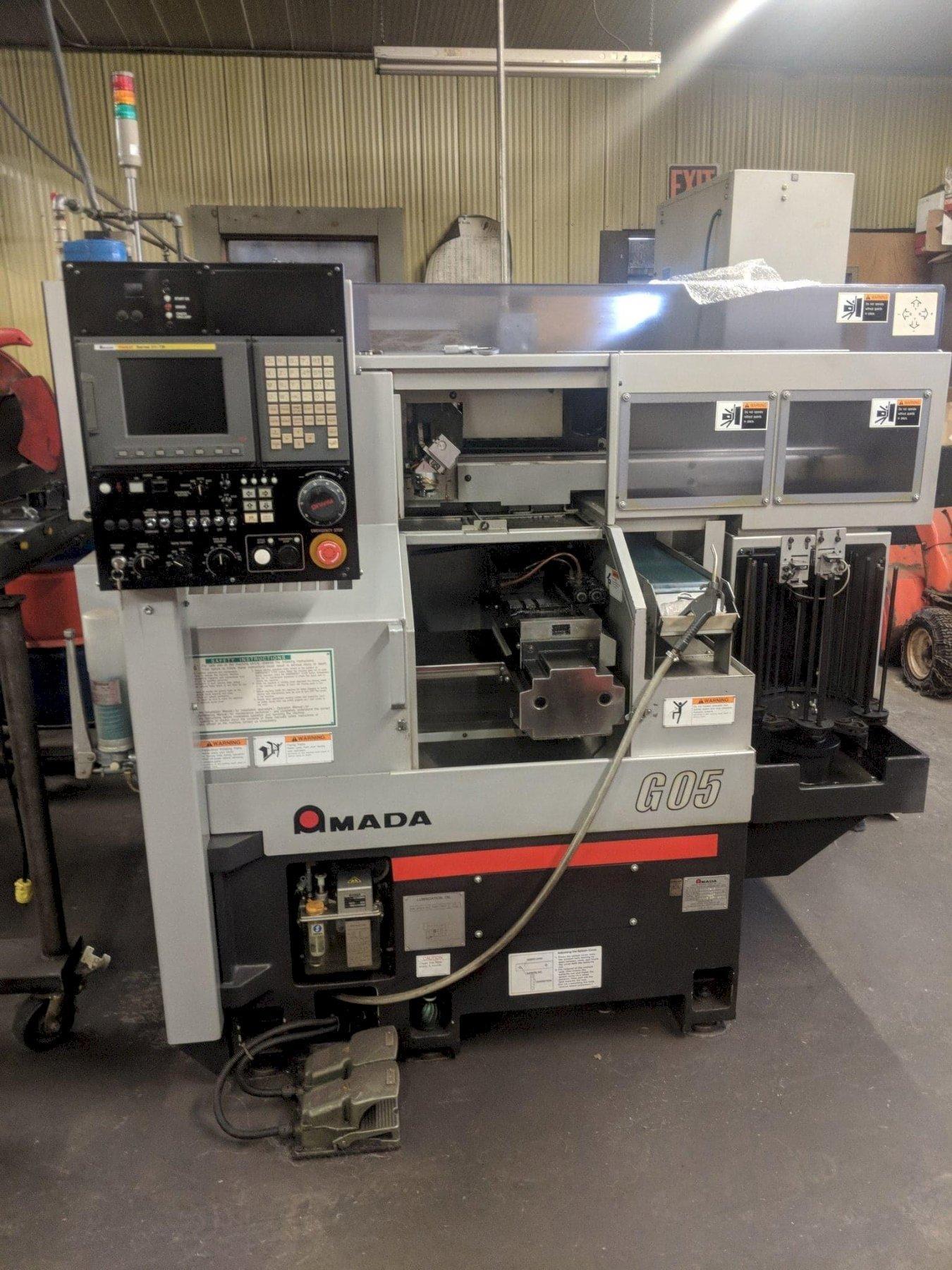 Amada Wasino G-05 CNC Gang Lathe, 2012 – Gantry Loader, Mist Buster, Fanuc Control