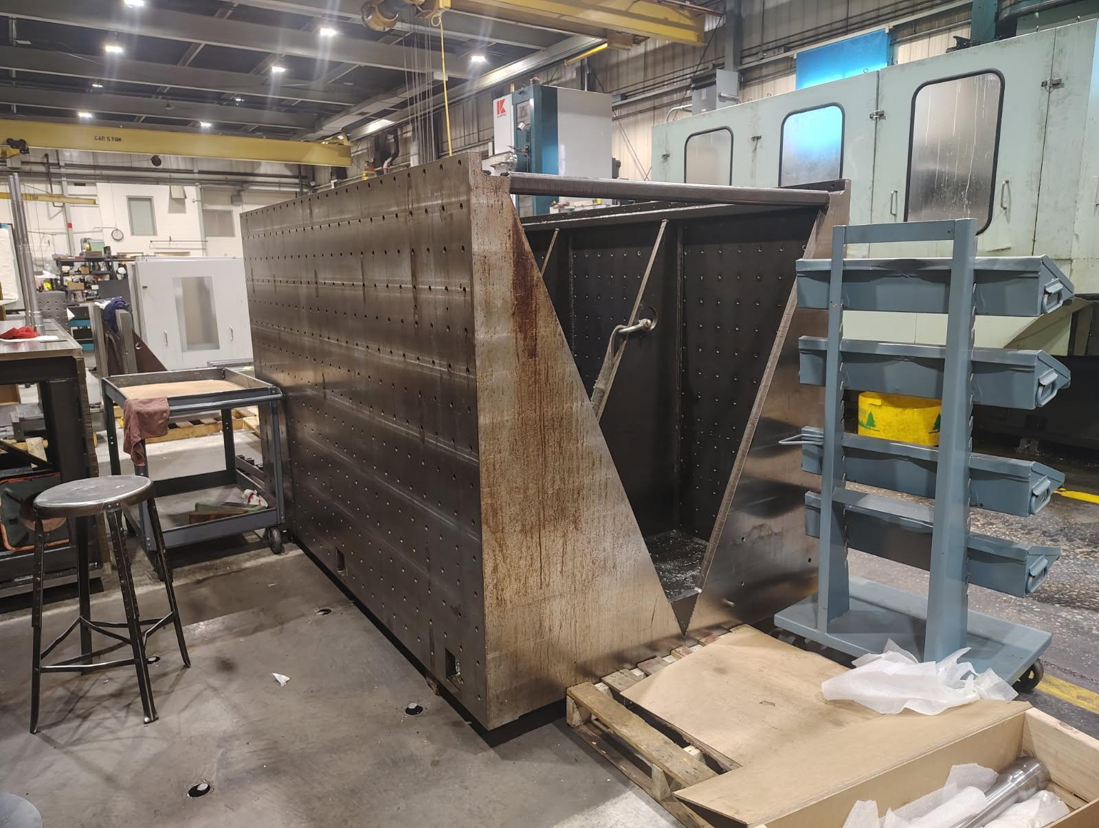 96" x 60" x 58" STEEL WORK HOLDING TOMBSTONE: YOBRO 25924