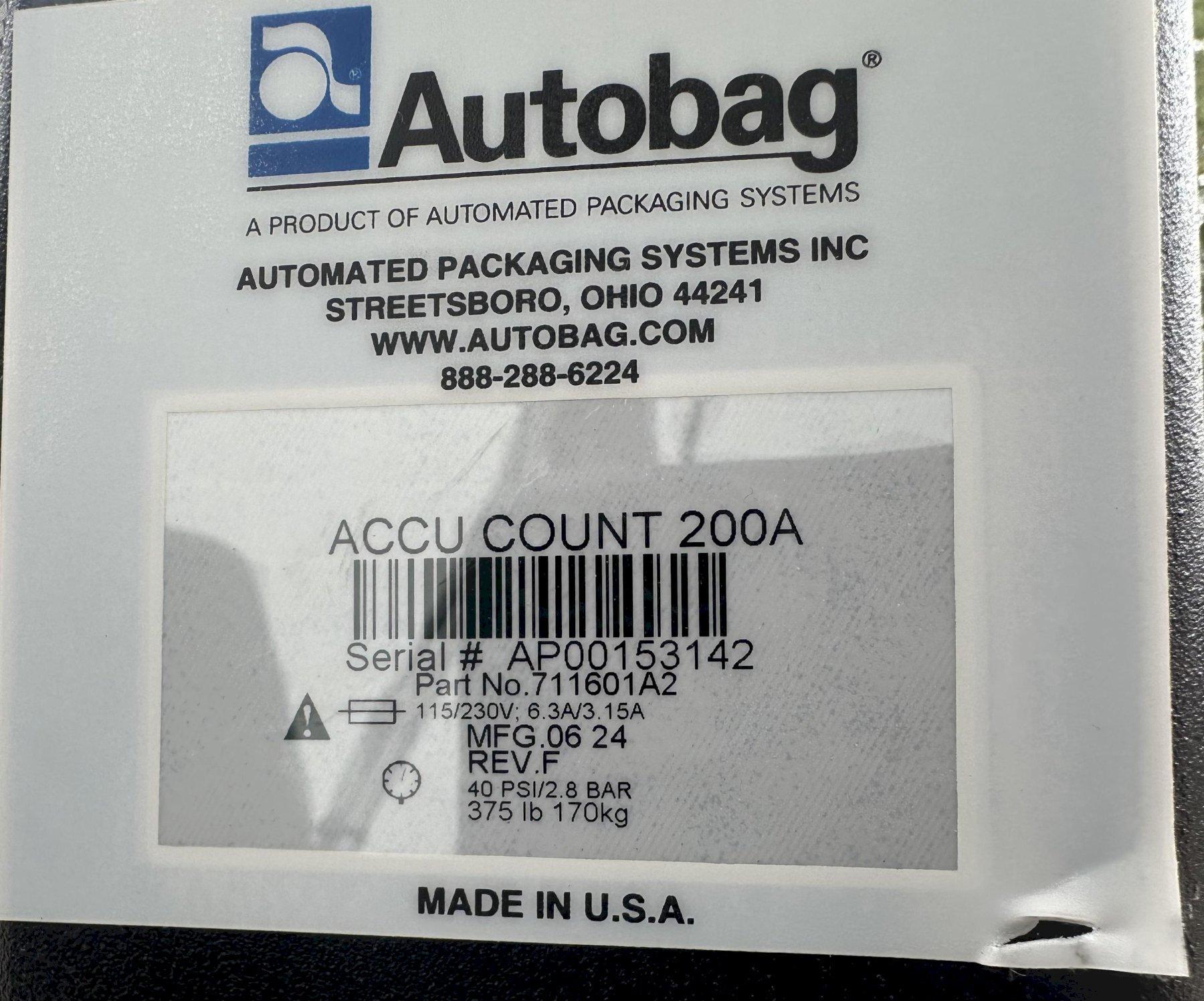 2024 AUTOBAG Accu Count 200A Parts Counter