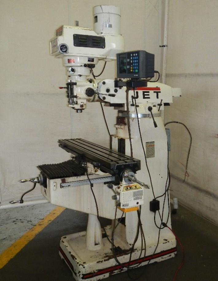 9" x 49" JET Vertical Milling Machine Model JTM-4VS,  3 HP