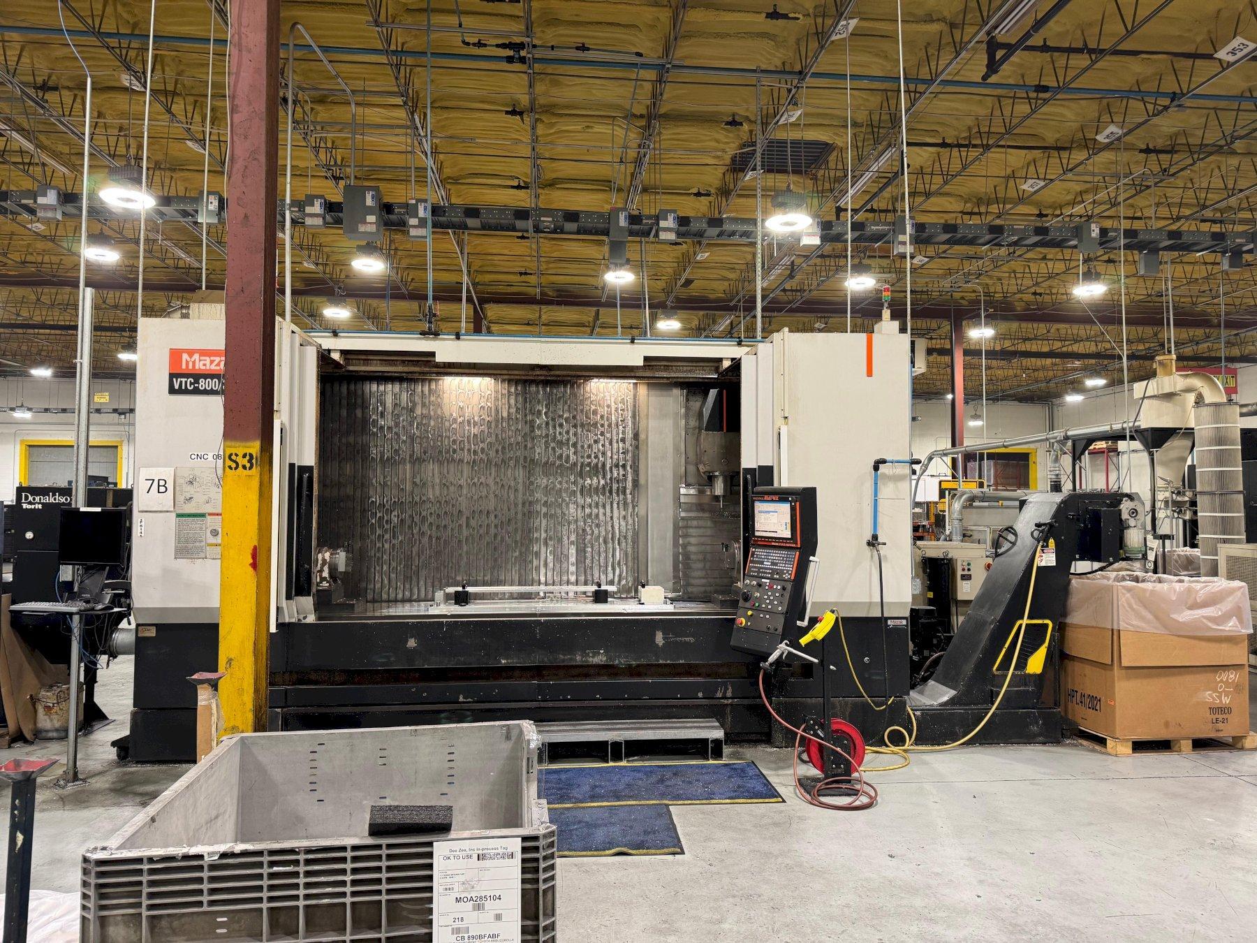 1 - PREOWNED MAZAK VERTICAL MACHINING CENTER, MODEL #: VTC 800E/30SR, S/N: 217561