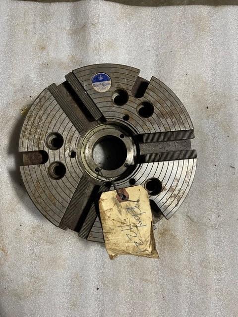 8" Nikko 3-Jaw Hydraulic Chuck, flat back mount