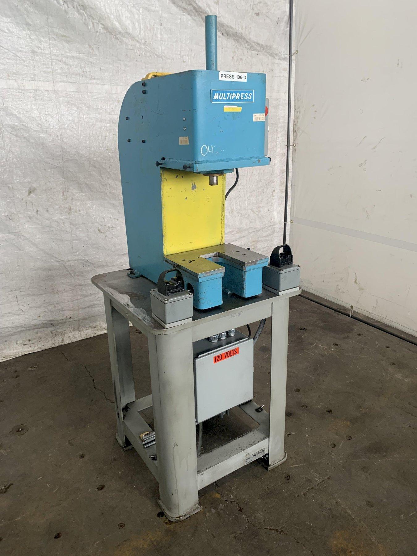 2 TON DENISON MULTIPRESS MODEL A C FRAME HYDRAULIC PRESS. STOCK # 0678224