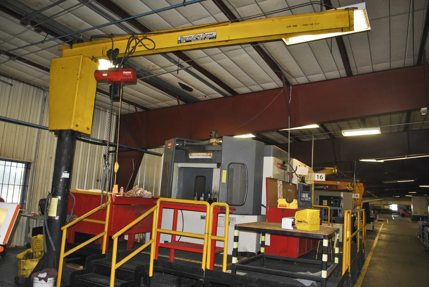1 - PREOWNED BEACON LINE 1/2 TON JIB CRANE