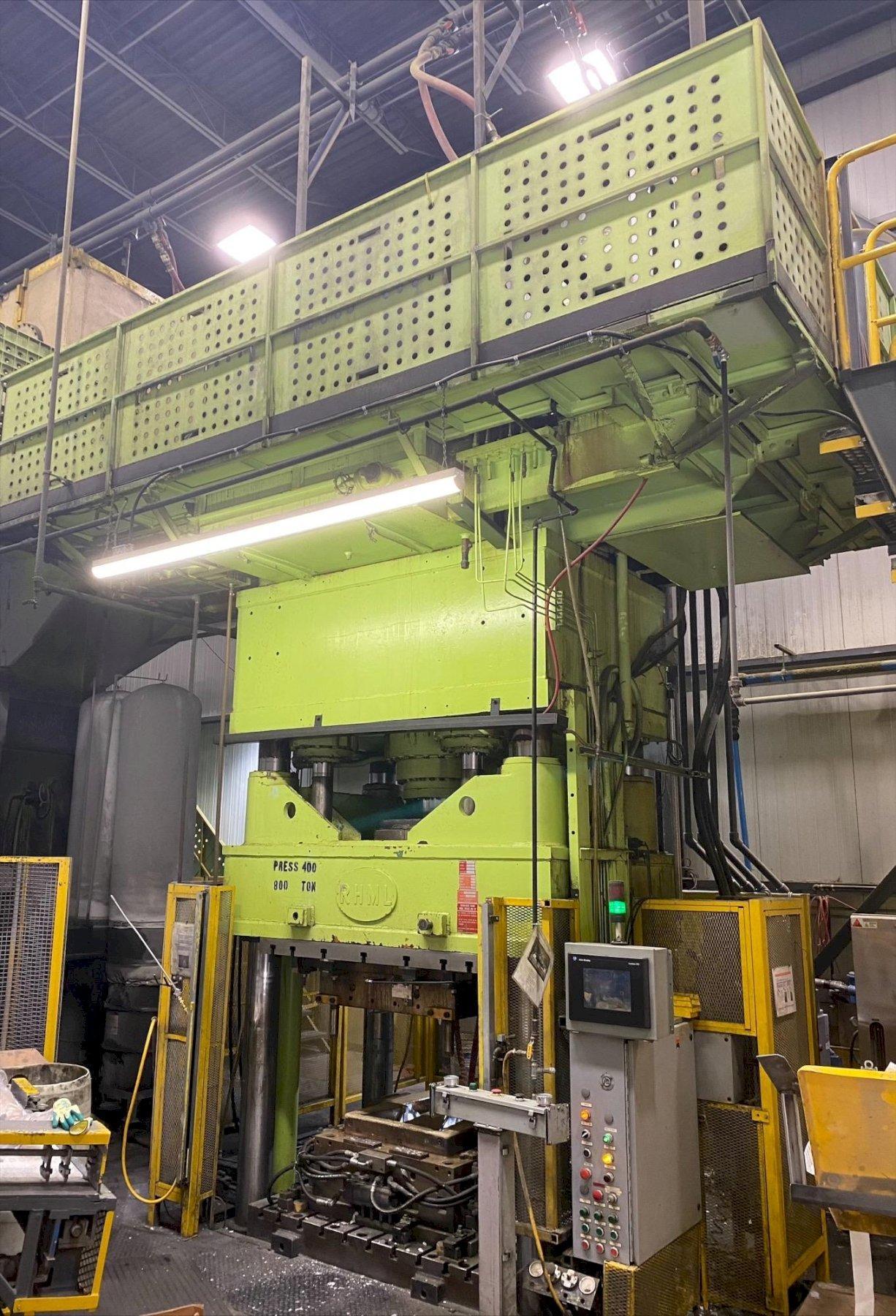 800 Ton RHML 4 Post Hydraulic Press, 40