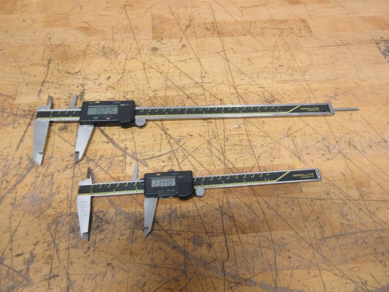 Mitutoyo (2pcs) ABSOLUTE Digimatic, (1) 6" Digital Caliper and (1) 12" Digital Caliper- Auction Item