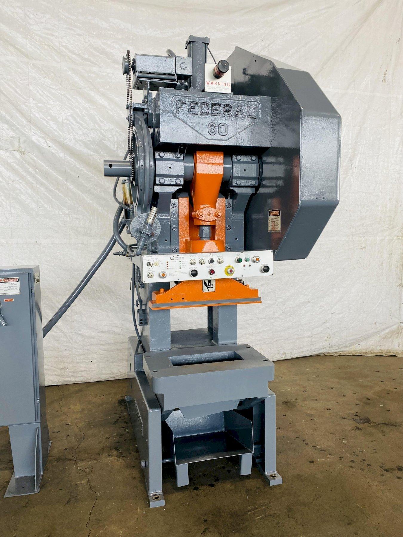 60 TON FEDERAL /PRECISION INDUSTRIES MODEL 60 FLYWHEEL OBI PRESS