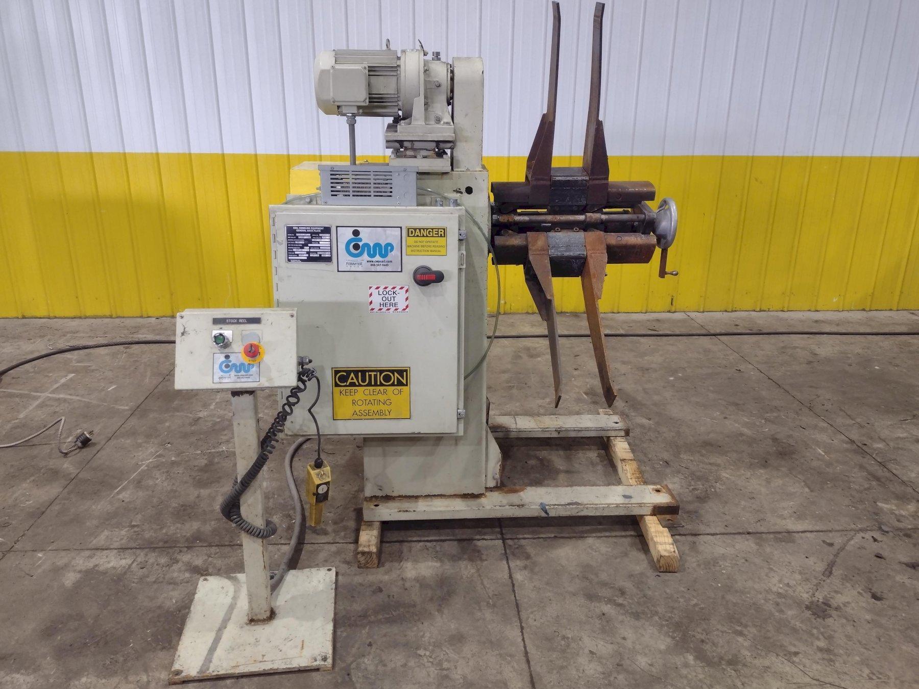 8,000 LBS X 18" CWP MODEL 4RM-18 POWERED UNCOILER COIL REEL: YOBRO #24958