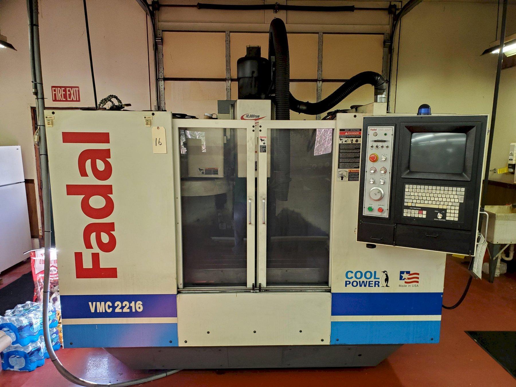(2002) FADAL 2216 VERTICAL MACHINING CENTER. STOCK # 1260222