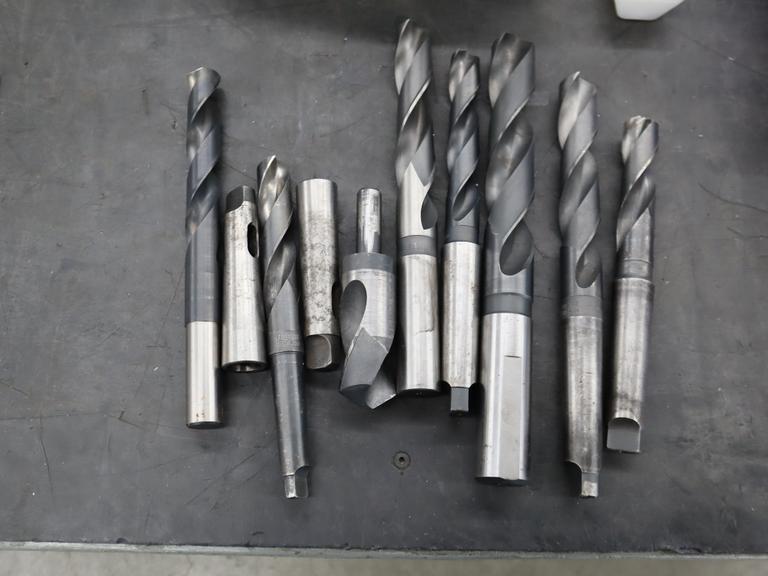 Large Straight Shank and Morse Tpaer Drills, Morse Taper Adapters- Auction Item