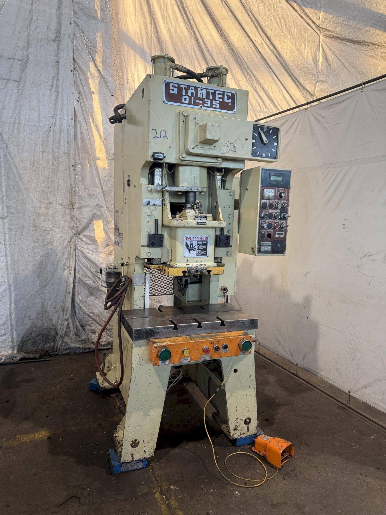 35 TON STAMTEC G1-35 GAP FRAME PRESS. STOCK # 0669425
