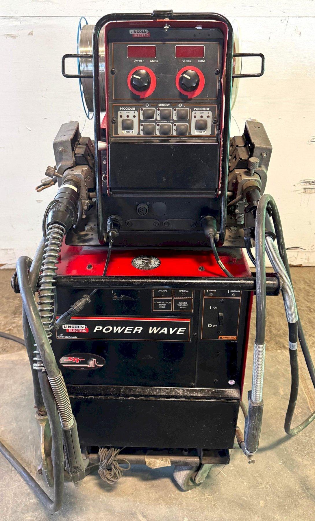 450 Amp Lincoln Welder Power Wave 455M/STT, 10M Feeder