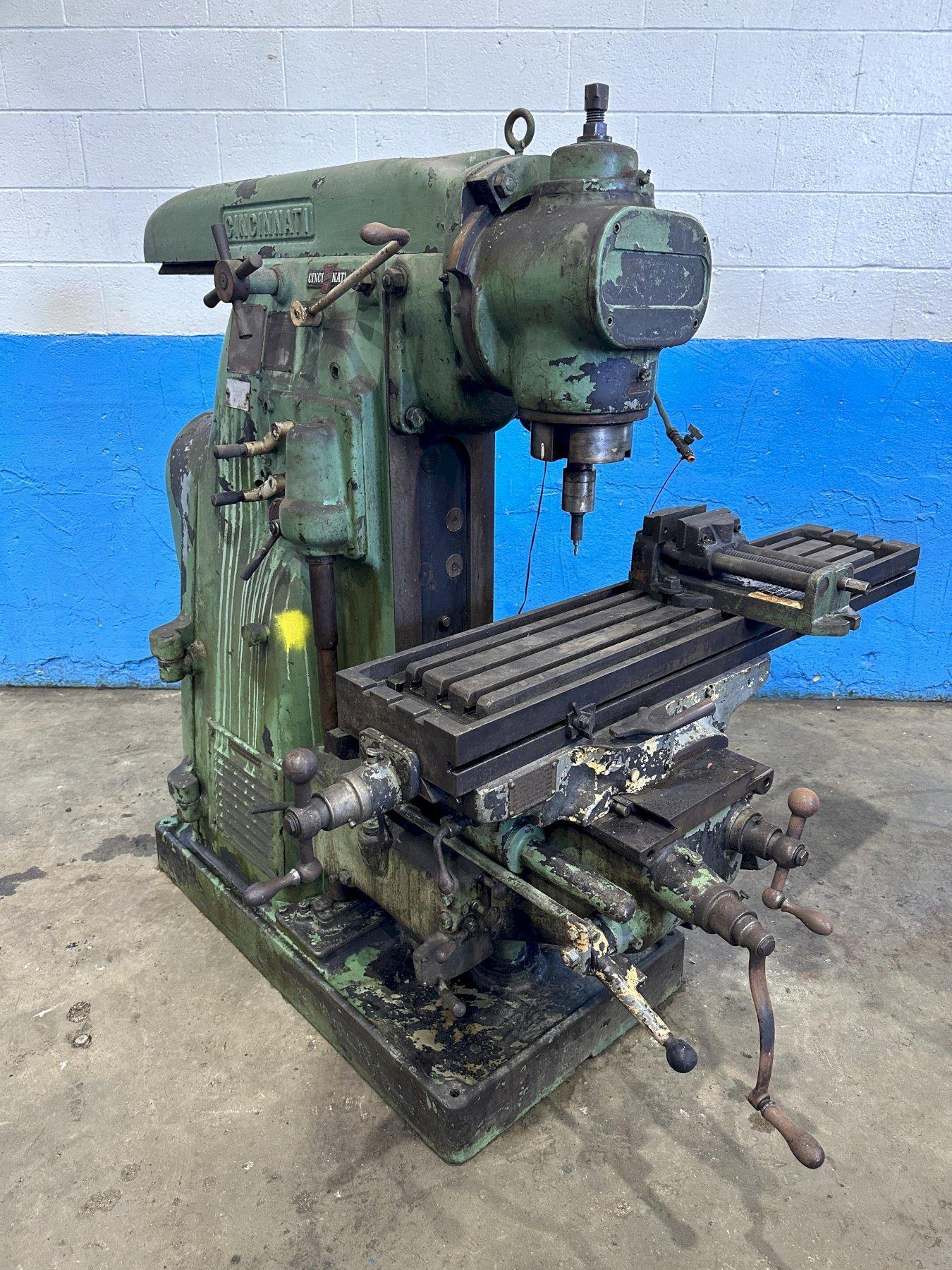 #2M CINCINNATI HORIZONTAL MILL WITH VERTICAL HEAD: STOCK #77029.