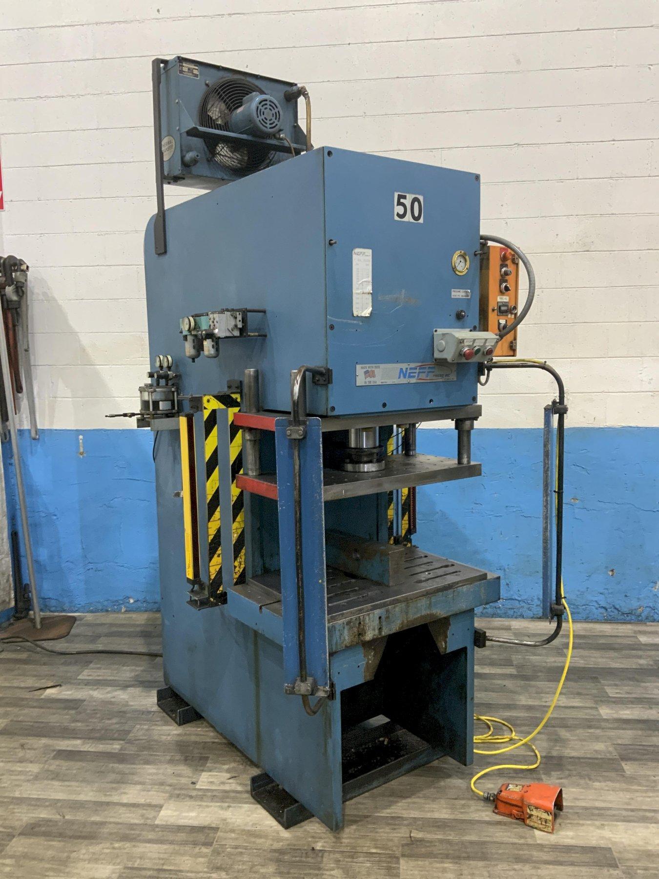 50-TON NEFF C FRAME HYDRAULIC PRESS: STOCK #81036