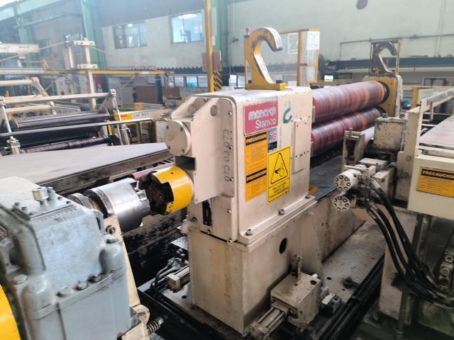 60" x .125" x 44,000lbs Stamco Loop Dual Head Slitter with Banding Line