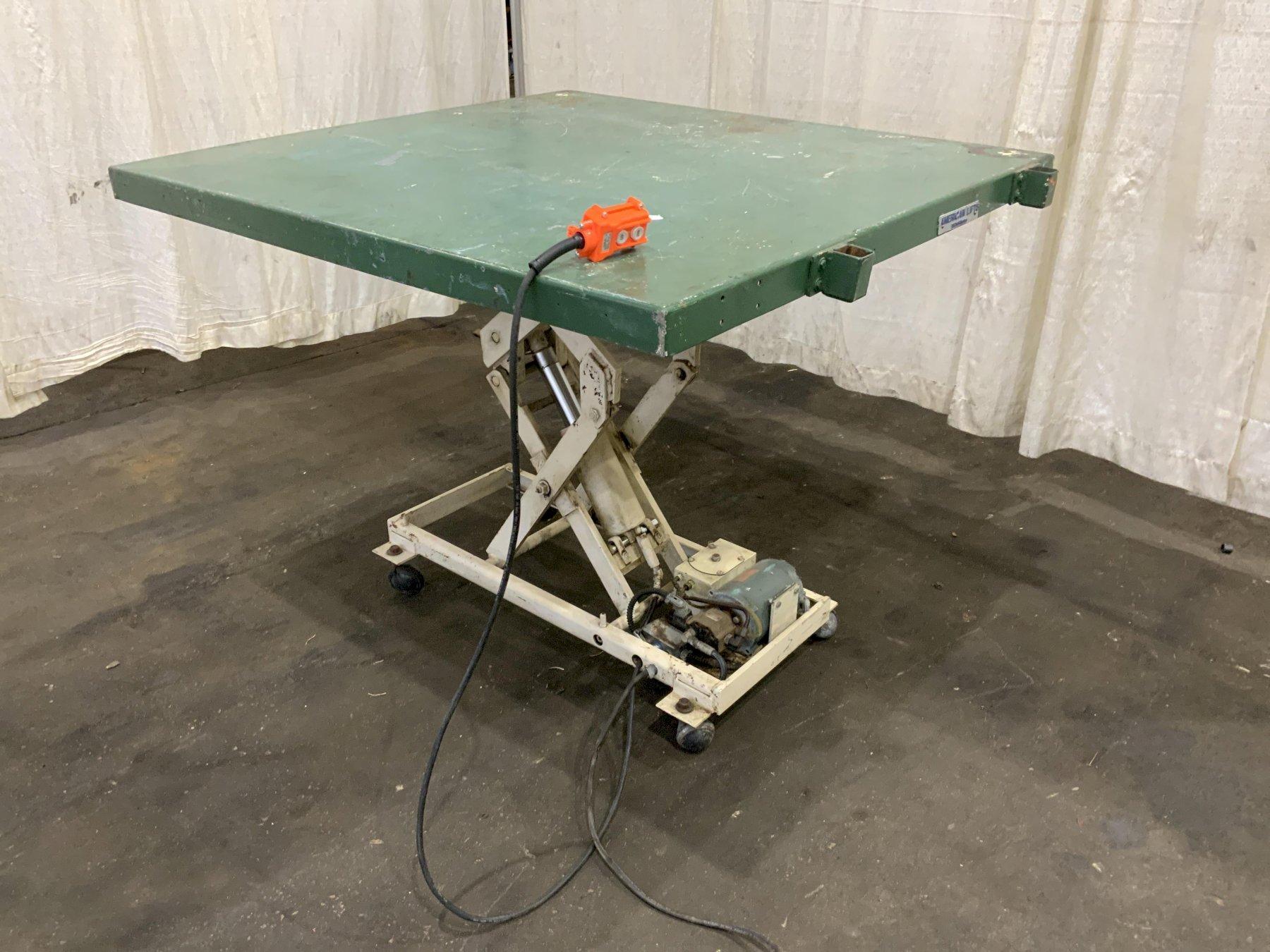 1200 LB AMERICAN LIFTS HYDRAULIC SCISSOR LIFT TABLE: STOCK #80926