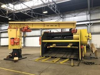 12' X 3/4" CLEVELAND SHEAR WITH ENTRY CONVEYOR & JIB CRANE