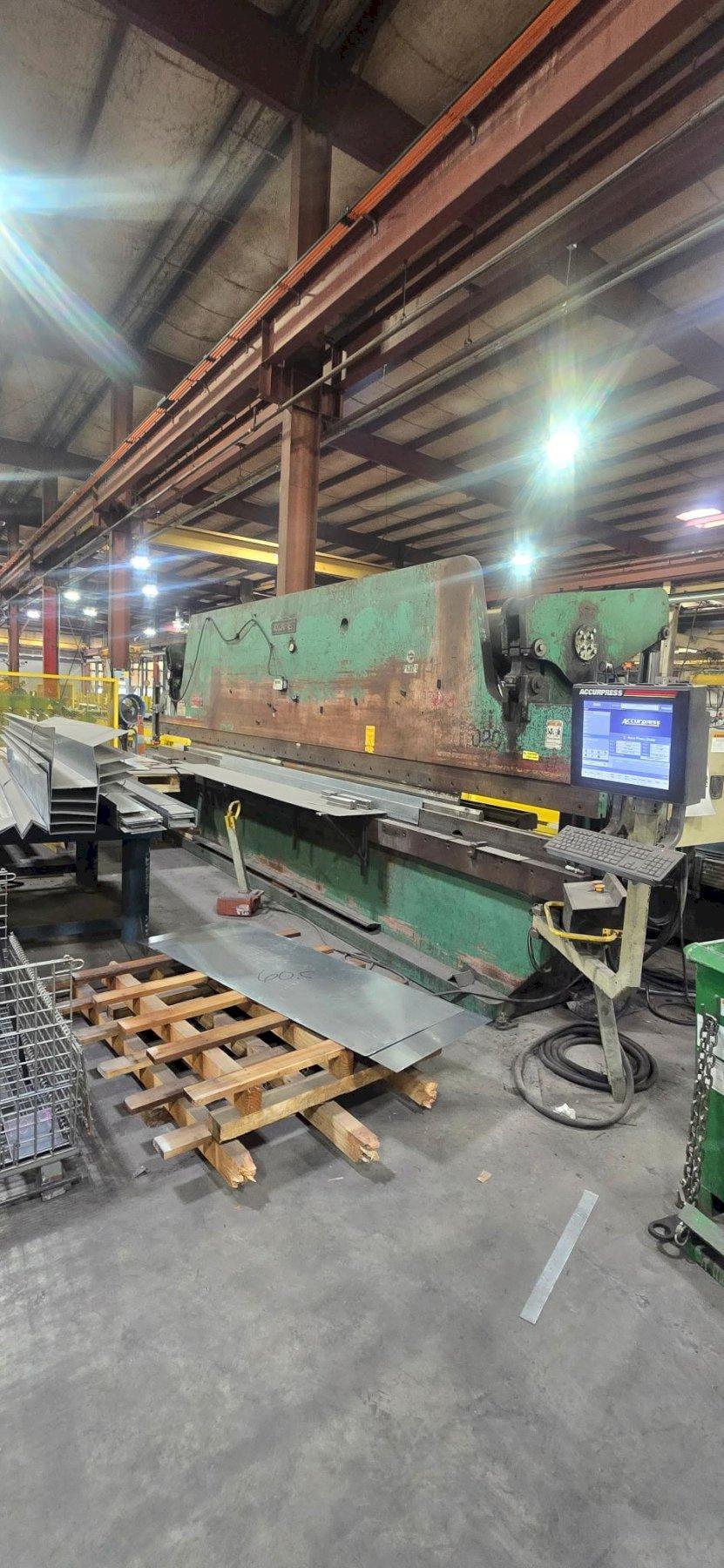 130 TON X 20' ACCURPRESS MODEL #713020 HYDRAULIC PRESS BRAKE YOBRO #25003