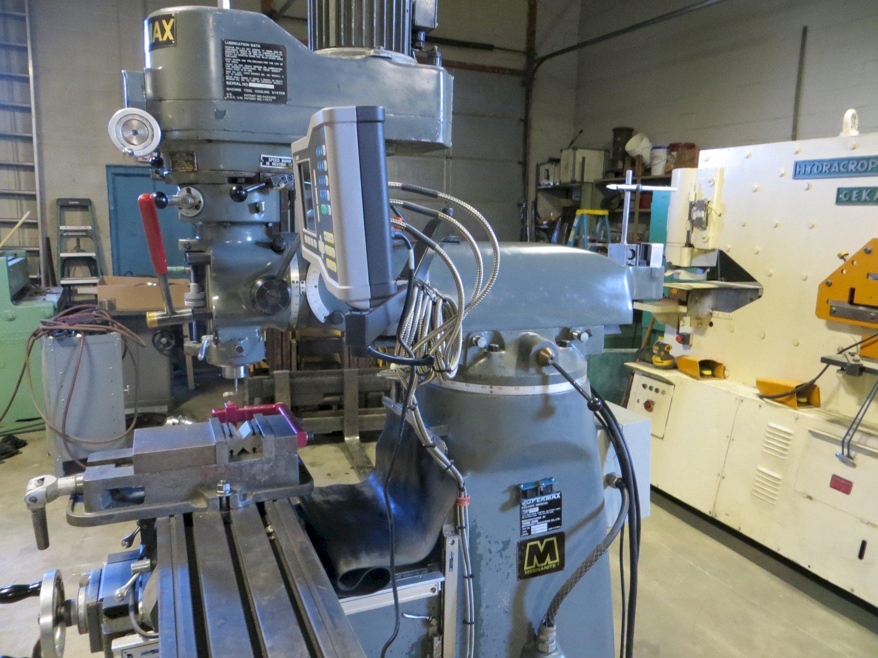 9" x 42" Supermax Vertical Milling Machine w/ Acu-Rite Digital Readout