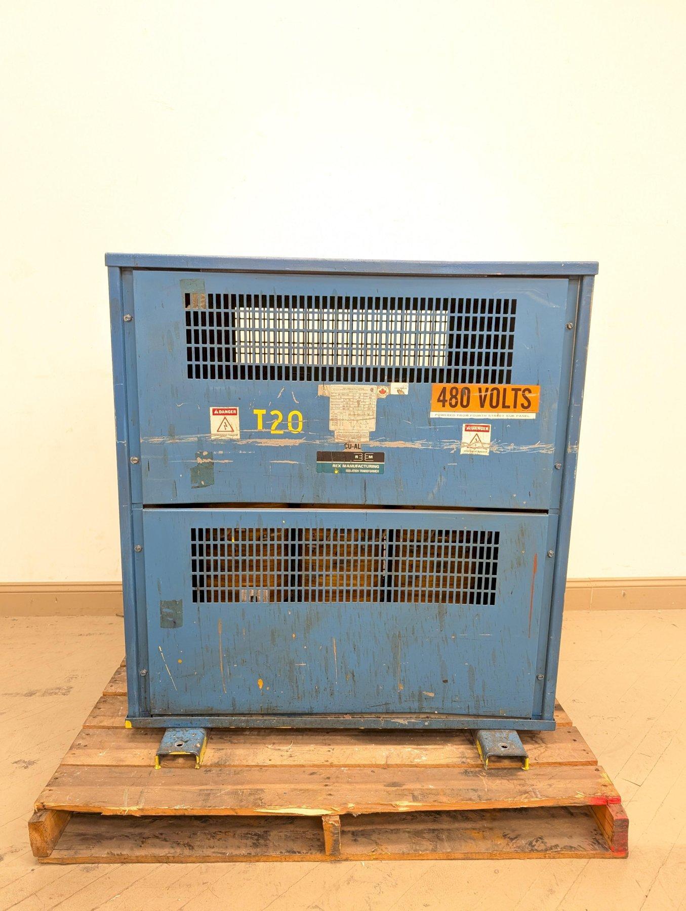 175 KVA Transformer 460 Delta Primary / 460Y-266 Secondary Voltage | Rex Manufacturing | 3-Phase Type 1