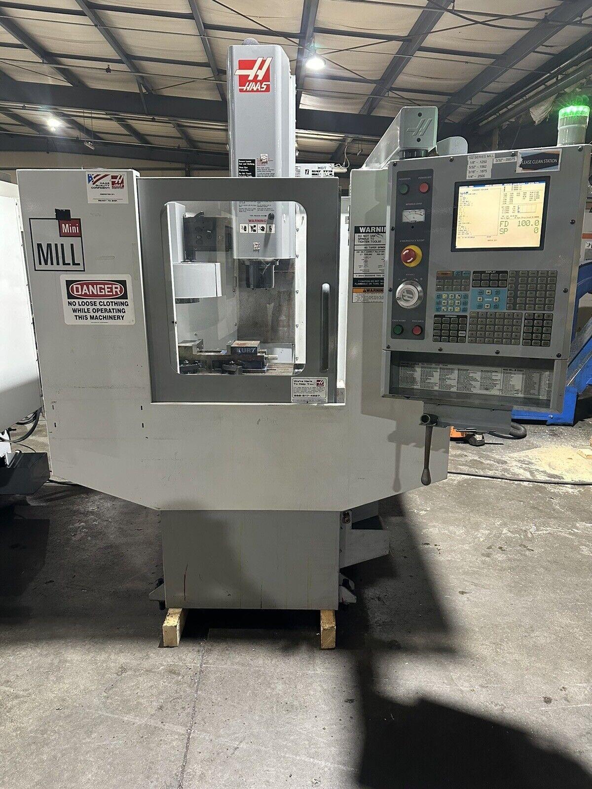 1 - PREOWNED HAAS CNC VERTICAL MACHINING CENTER, MODEL #: MINI MILL, S/N: 48977