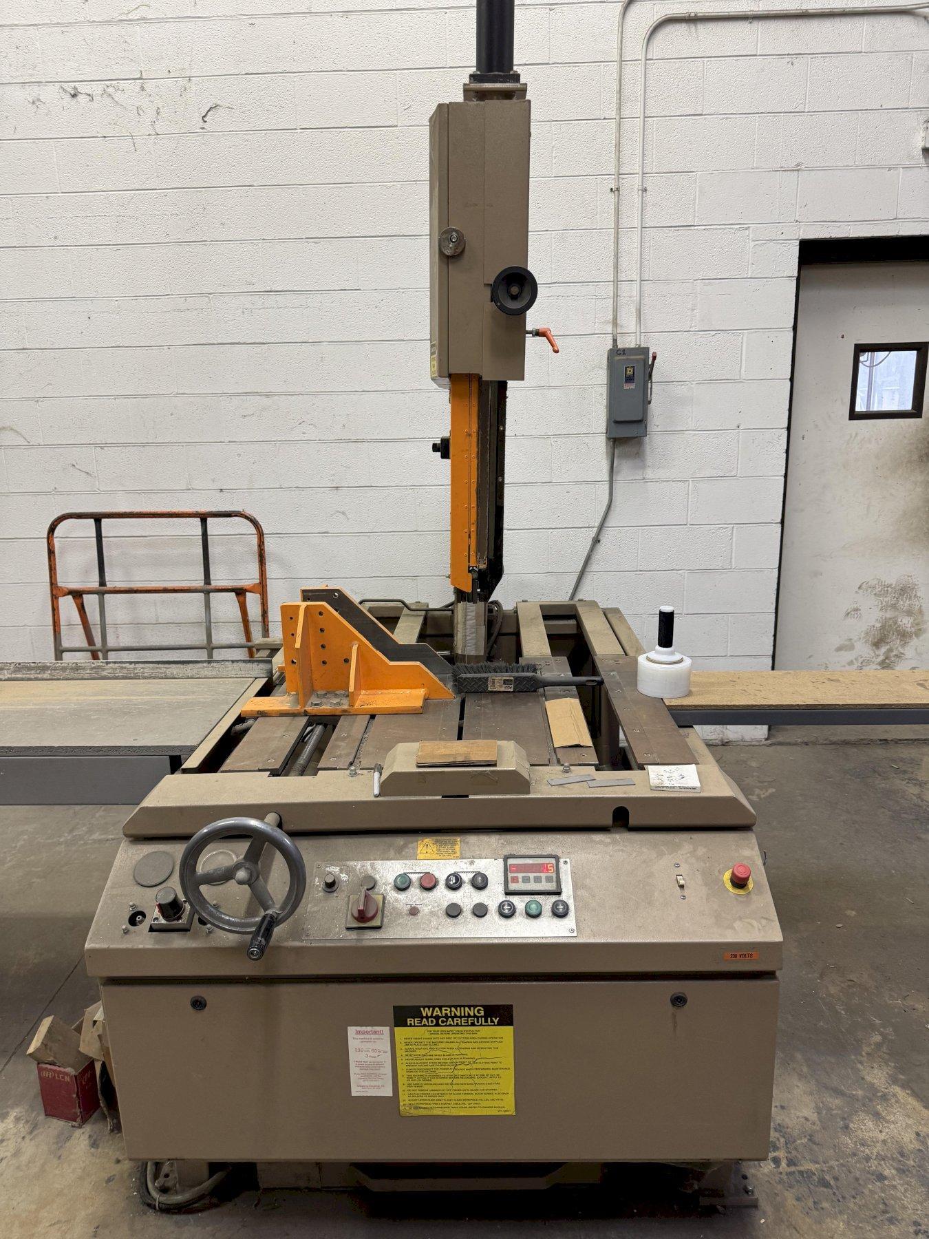 USED KALAMAZOO/BAUER MODEL VG-450L TILT FRAME AUTOMATIC VERTICAL BANDSAW