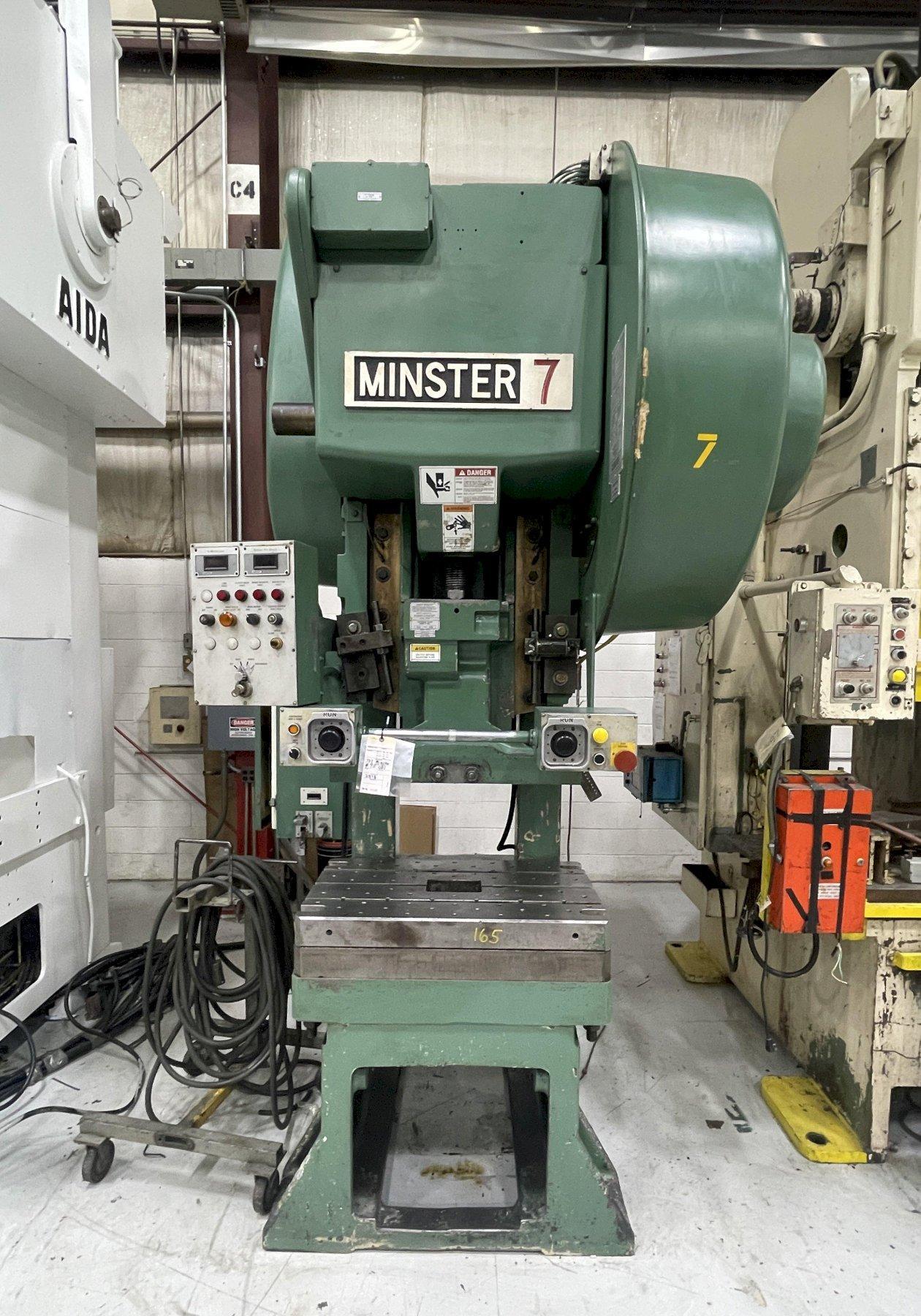 75 ton Minster Press Model #7SS - Used OBS Geared Mechanical Metal Stamping Press For Sale, Year 2000!