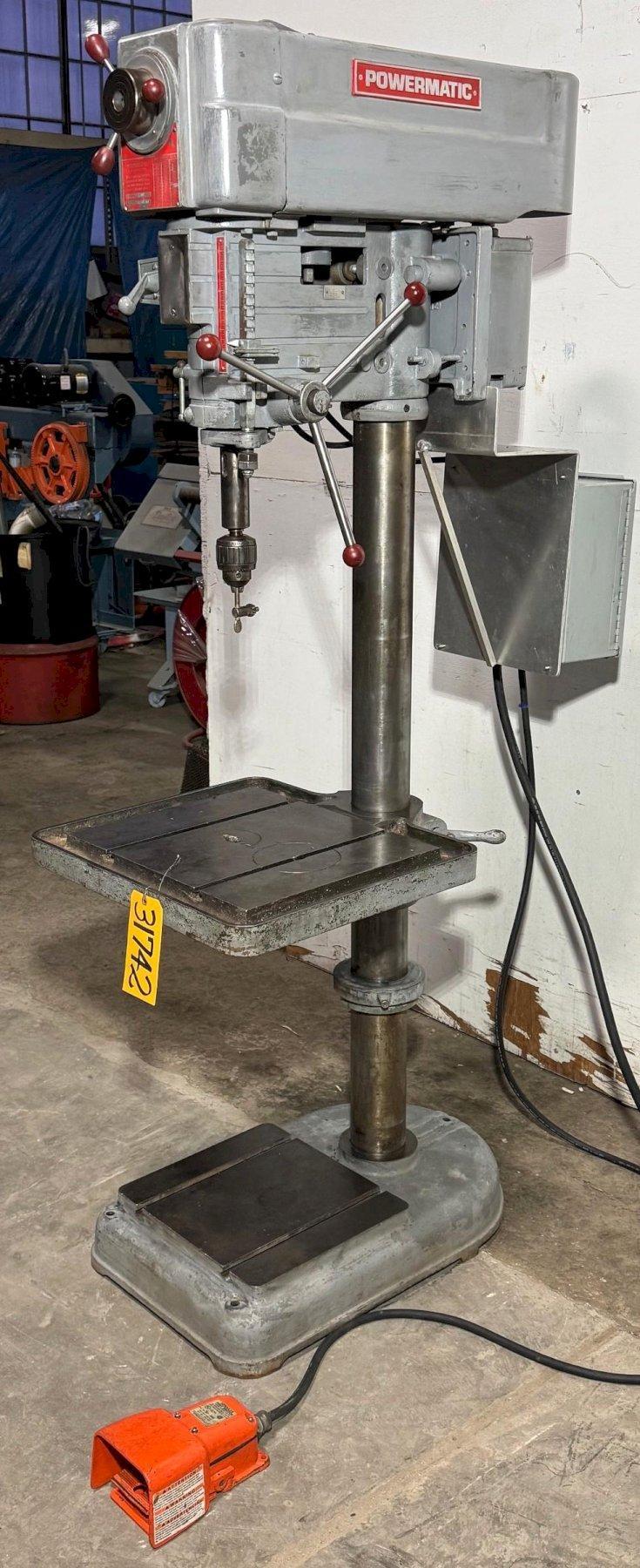 20" Powermatic Single Spindle Drill 1200, V-Speed, 3 M.T., 22" x 19" Tbl., 1 HP