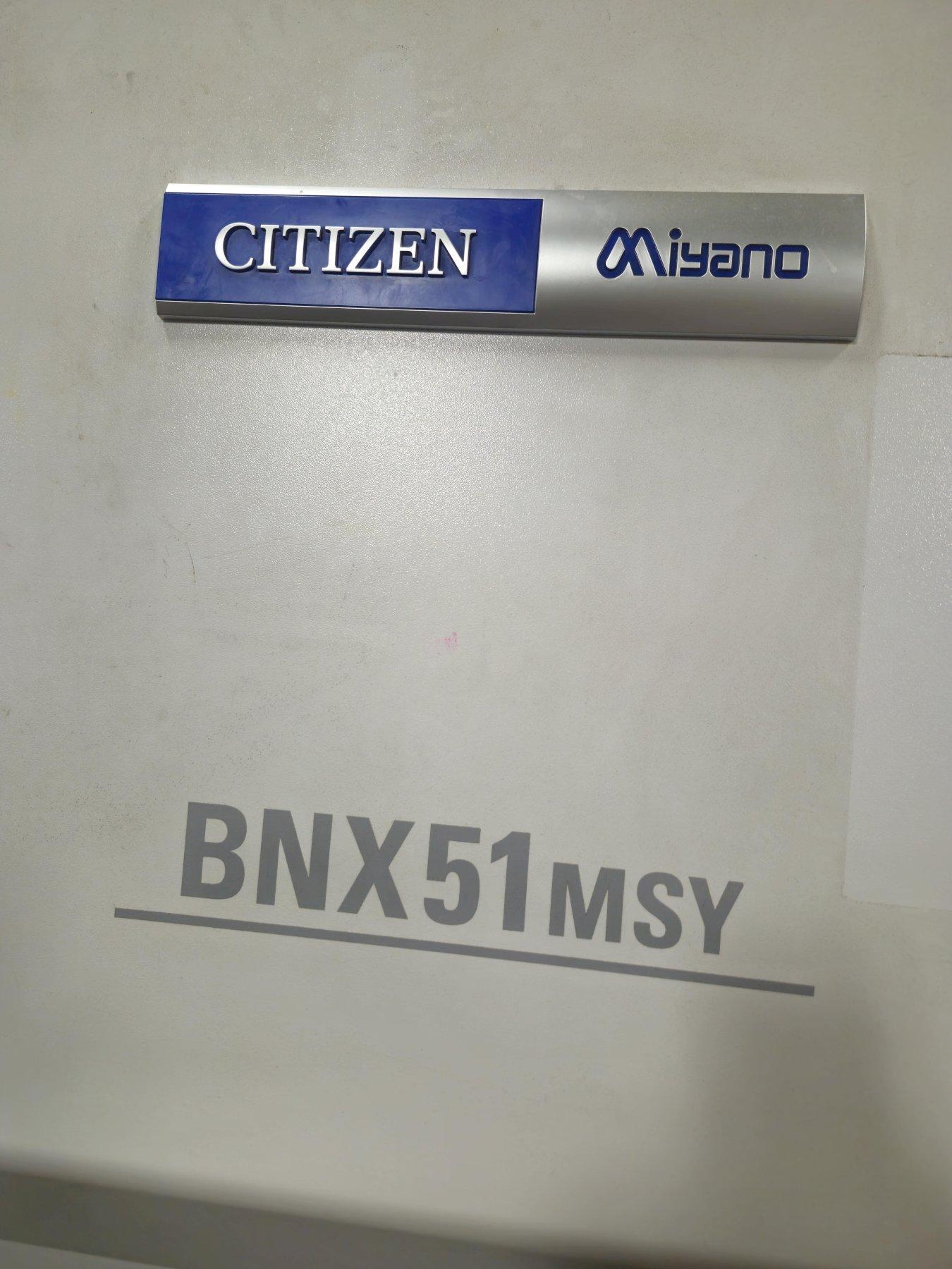 Citizen Miyano BNX-51MSY CNC Automatic Lathe, 7 Axis, 5000 RPM, 12 Pos. Turret, M70V Control, 20HP, High Pressure Coolant, Edge Tech-Patriot 551 Barfeed, New 2021
