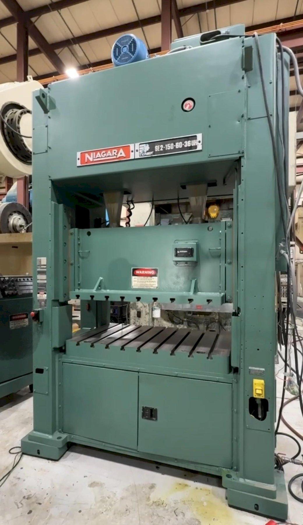 150 ton Niagara SE2-150-60-36 UH, Straight Side Mechanical Press For Sale, Year 1991