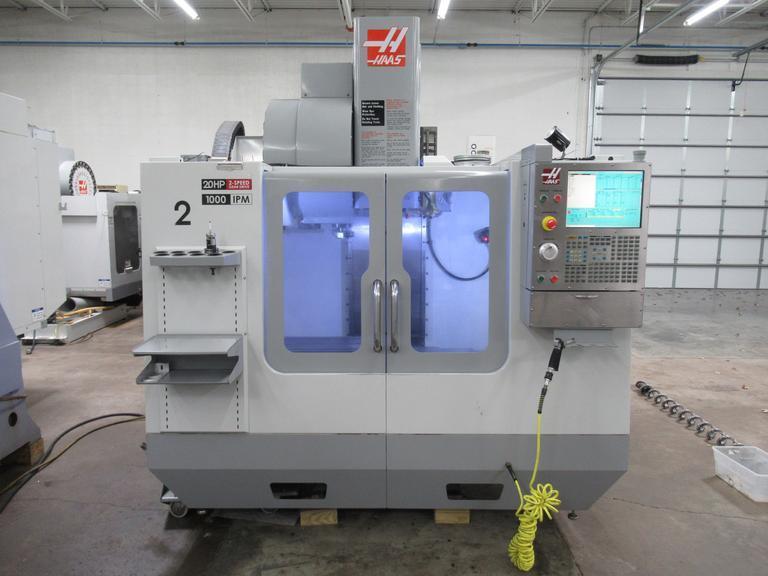 Haas VF-2 CNC Vertical Machining Center, Probing, 2-Speed Gear Box, 24 ATC, 4th Axis Drive, High speed Machining