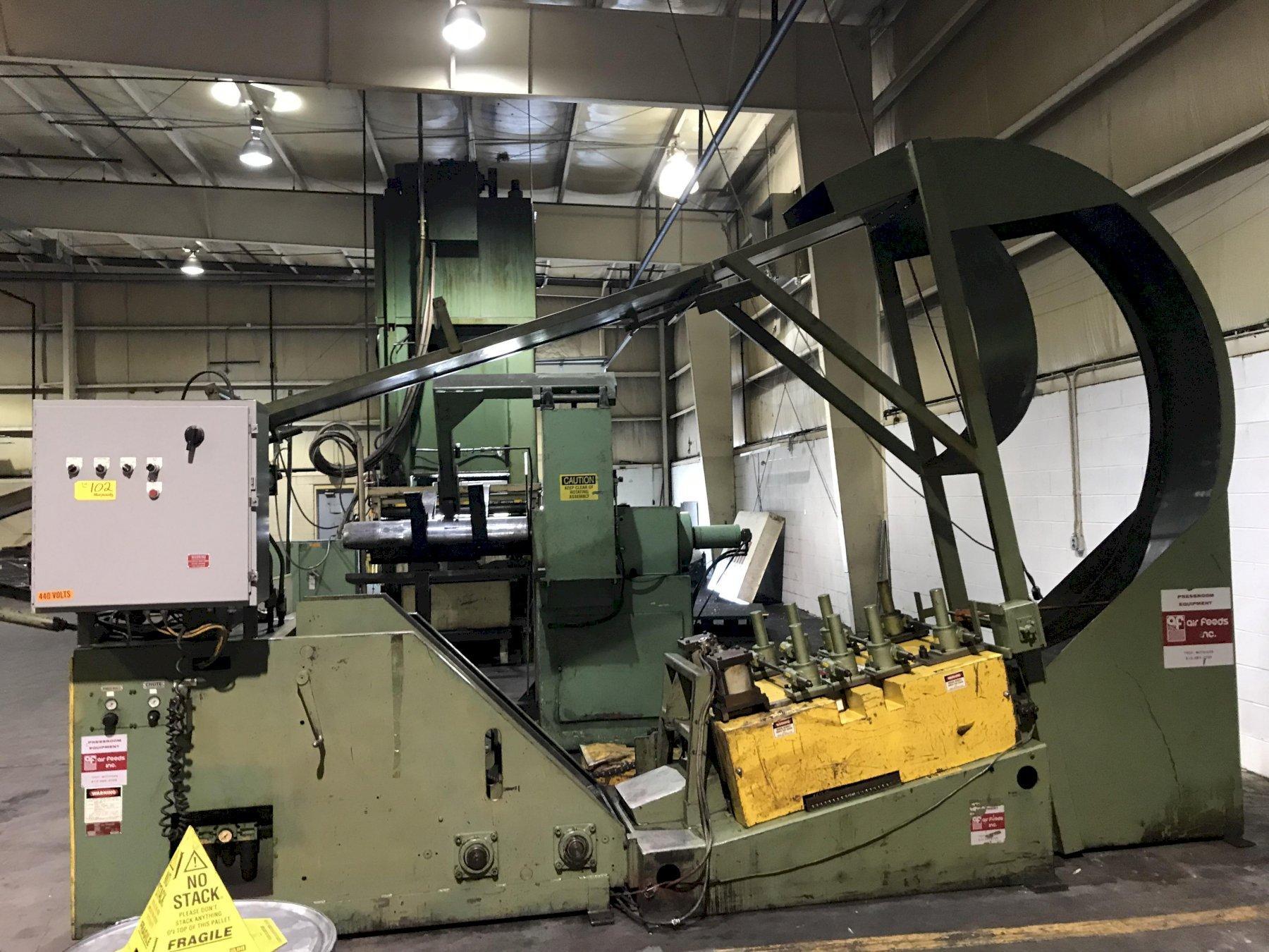 10,000 lbs x 18" Air Feeds Inc. Coil Cradle Straightener