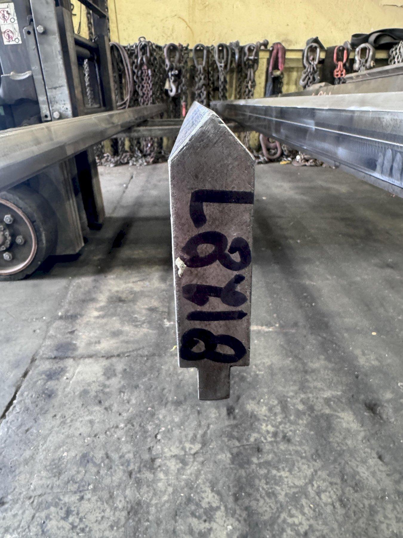 14' X 3-3/4" HIGH MALE PRESS BRAKE DIE: STOCK #81287
