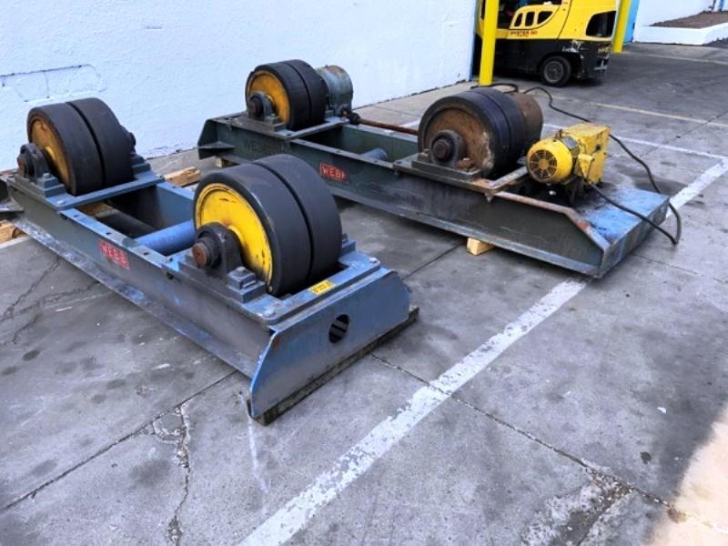 30 TON WEBB MODEL M-100 PWR TANK TURNING ROLLS