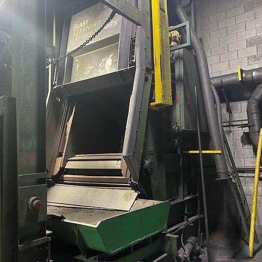 WHEELABRATOR 22 CU FT. SUPER II TUMBLAST CLEANING MACHINE WITH FLOOR LOADER AND DISCHARGE CONVEYOR
