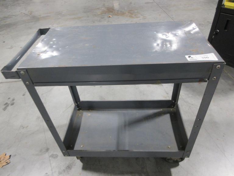 Steel Rolling 2 Shelf Shop Cart- Auction Item