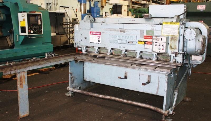 10 Ga x 6 ft Cincinnati Mechanical Power Shear Model 1006-R