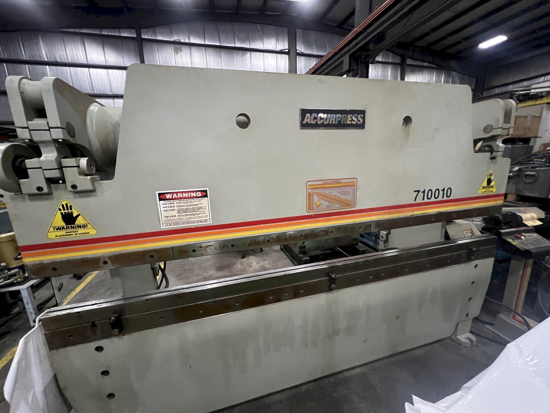 100 TON x 10' ACCURPRESS MODEL 710010 HYDRAULIC PRESS BRAKE