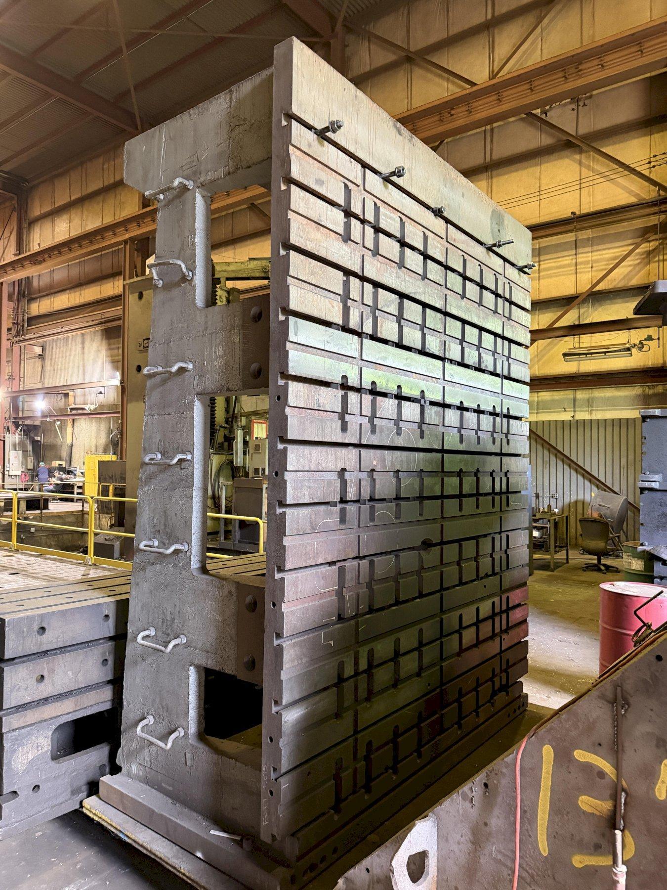 90" WIDE X 120" TALL T-SLOTTED ANGLE PLATE. STOCK #0548426