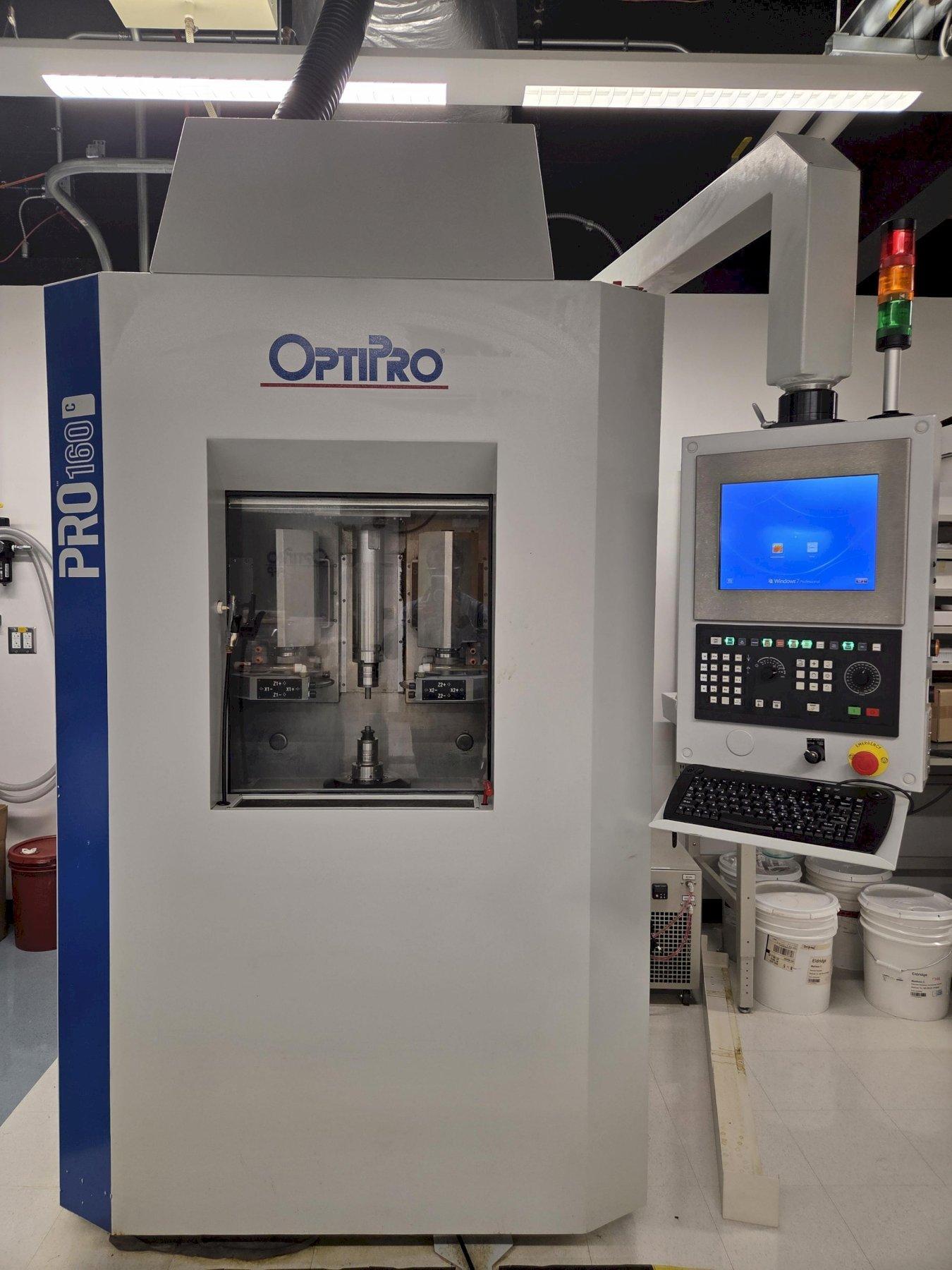 OptiPro Model PRO 160C Precision Optics Centering Machine, 7-Axis, 5-200mm Optics, Tool Spindle: 12000 RPM, Only 200 approx. hours,  11.7 HP, New 2017